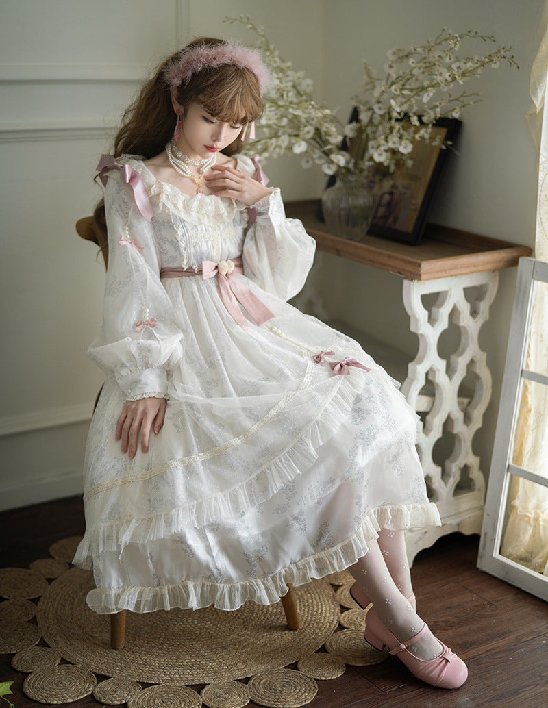 OP♥Ready to Ship♥White Rose♥Classic Lolita Dress