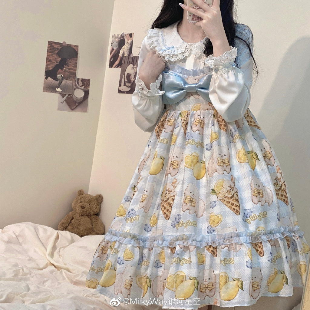 JSK Dress♥Ready to Ship♥ Lemon Doggy ♥Sweet Lolita Dress