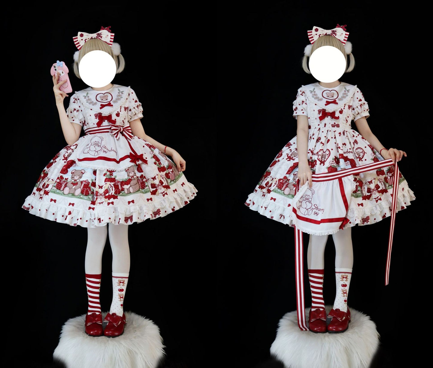 OP & Apron Set♥ Ready to Ship ♥Strawberry Mannor♥Sweet Lolita Dress
