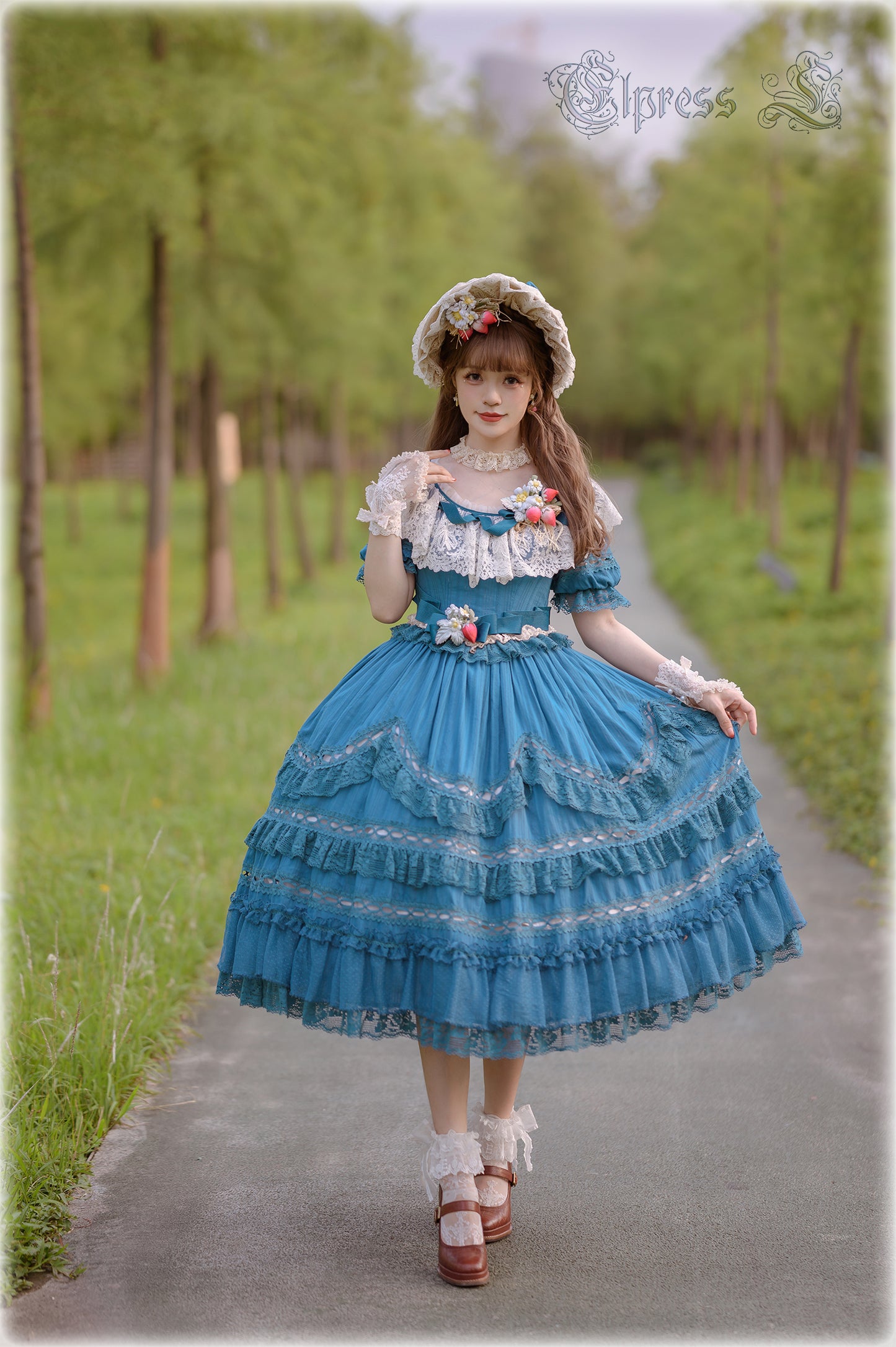 OP Dress Full Set♥Pre-order 3 months♥ Xingxiang Blue Color ♥Sweet Lolita Dress