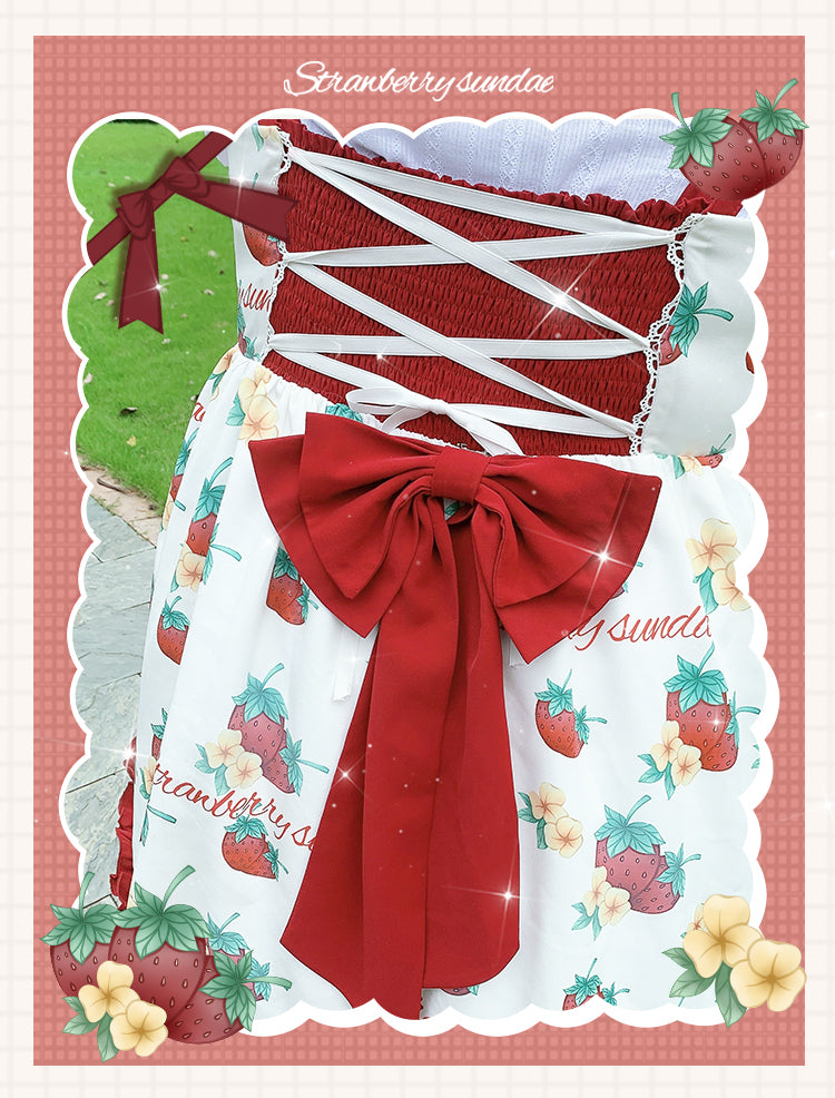 JSK Dress♥Ready to Ship♥ Strawberry Sundae ♥Sweet Lolita Dress