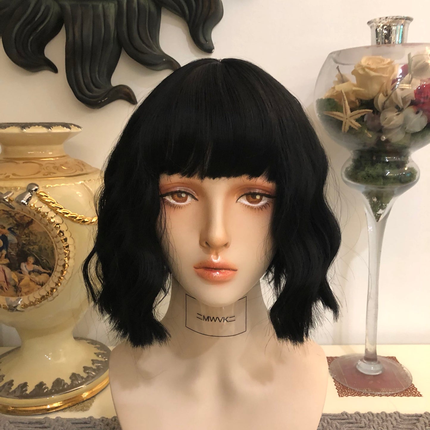 White Short Wig