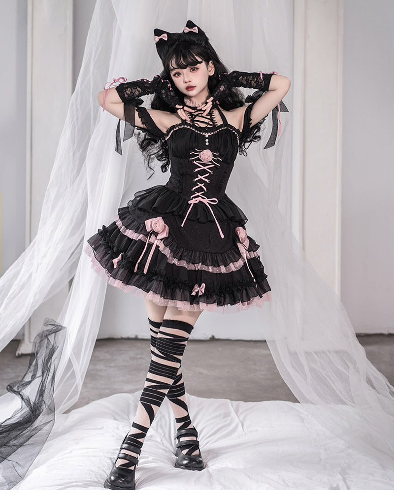 JSK♥ Ready to Ship♥Midnight Rose♥Gothic Lolita Dress