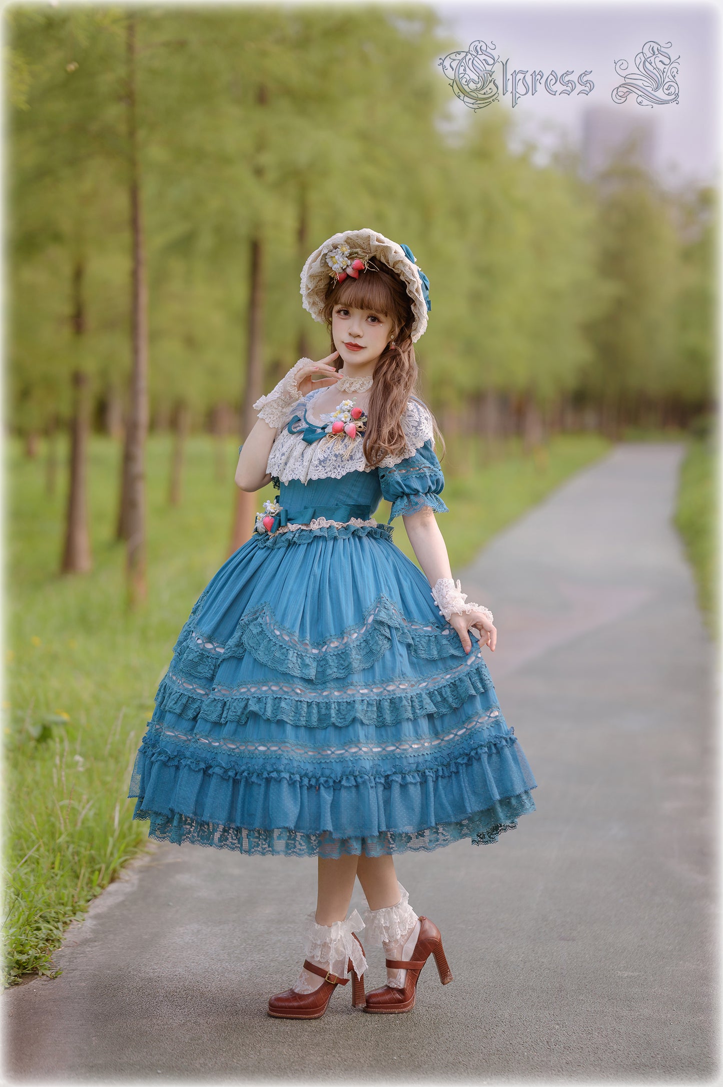 OP Dress Full Set♥Pre-order 3 months♥ Xingxiang Blue Color ♥Sweet Lolita Dress