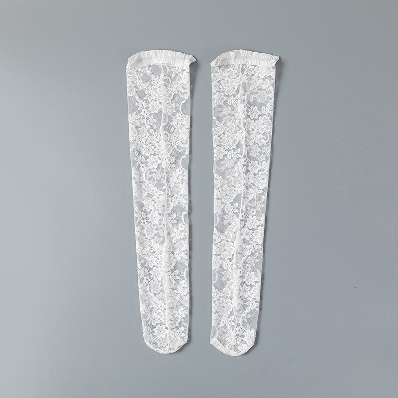 White Lace Lolita Stockings