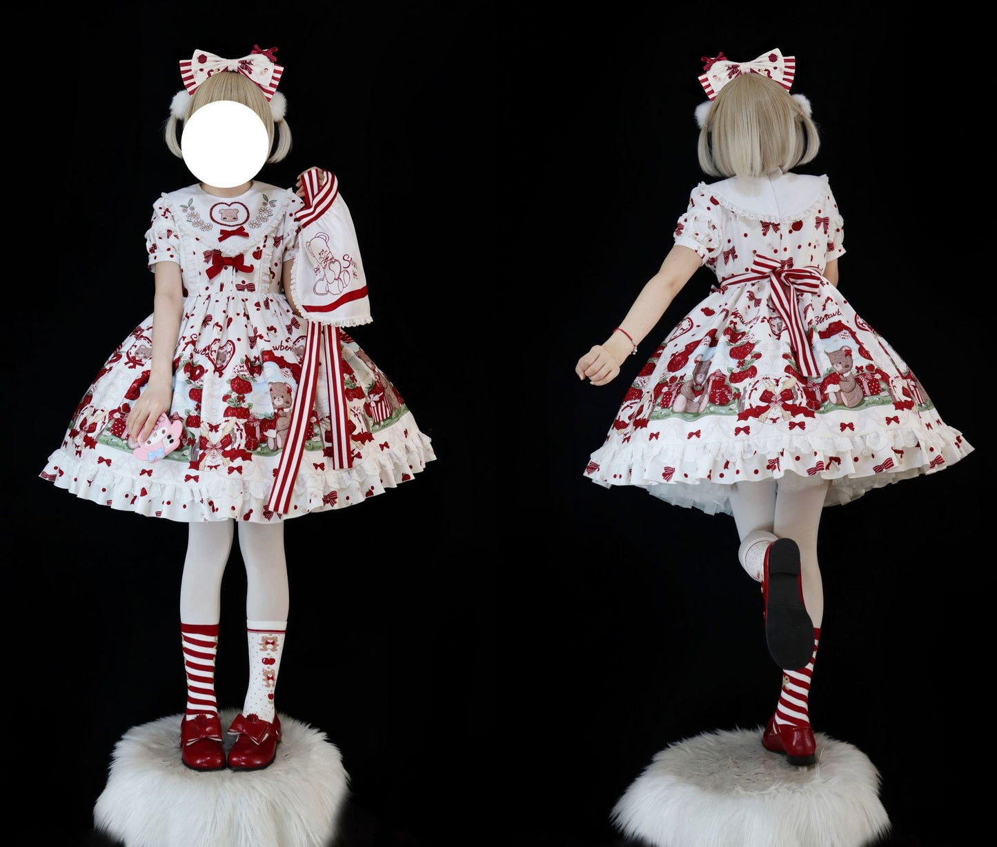 OP & Apron Set♥ Ready to Ship ♥Strawberry Mannor♥Sweet Lolita Dress