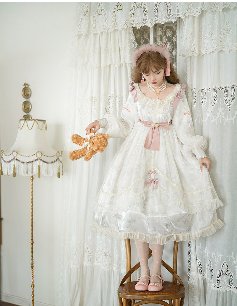 OP♥Ready to Ship♥White Rose♥Classic Lolita Dress