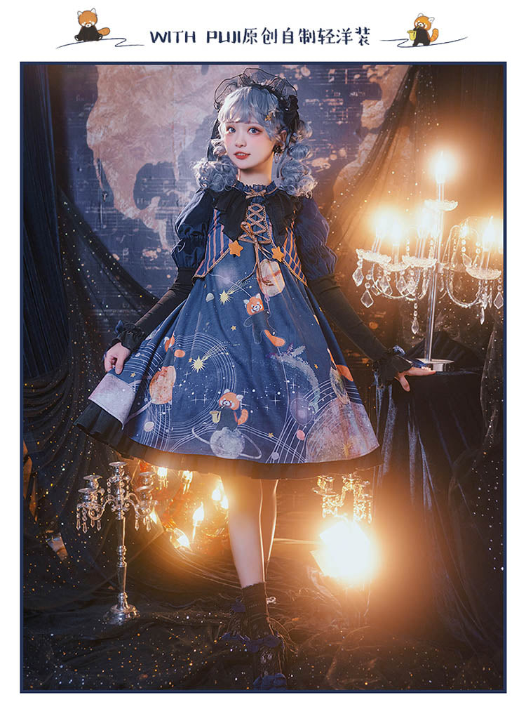 OP Dress♥Ready to Ship♥Little Interstellar Bear♥Sweet Lolita Dress