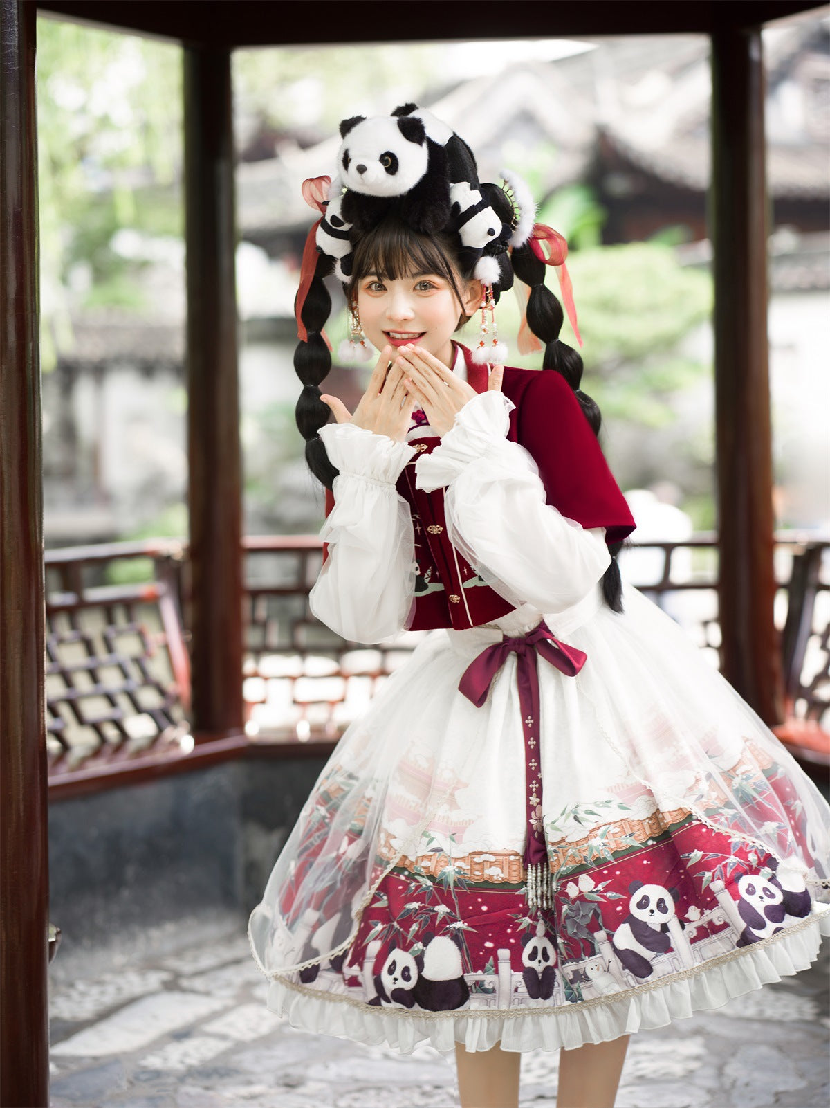 OP &Coat ♥Ready to Ship♥Chinese Character Panda♥Sweet Lolita Dress