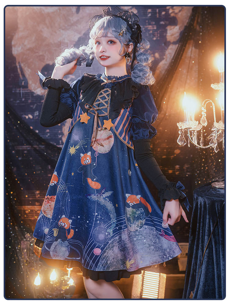 OP Dress♥Ready to Ship♥Little Interstellar Bear♥Sweet Lolita Dress
