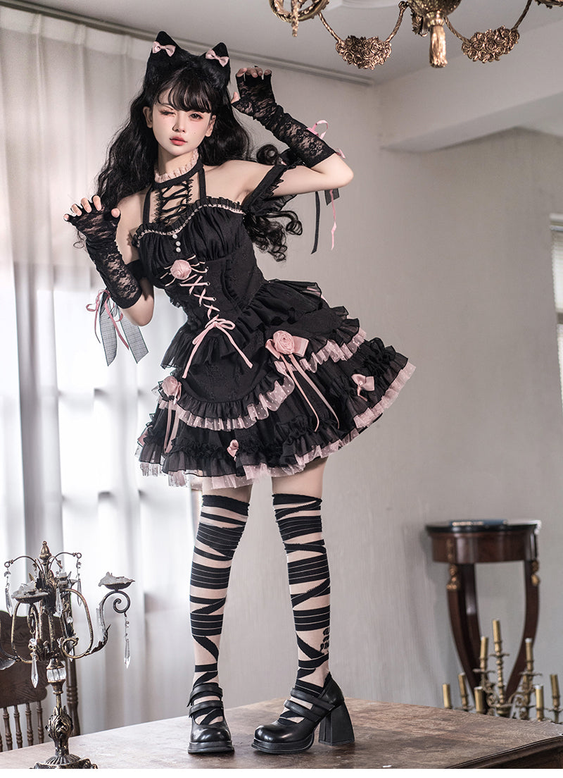 JSK♥ Ready to Ship♥Midnight Rose♥Gothic Lolita Dress