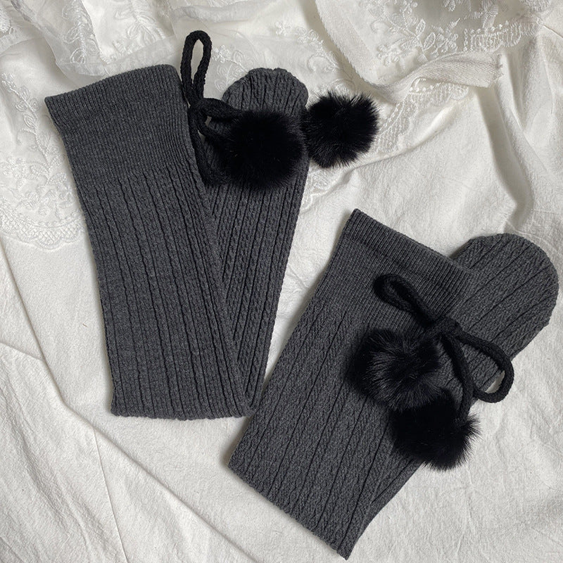 Sweet Lolita Stockings With Small Pom Poms