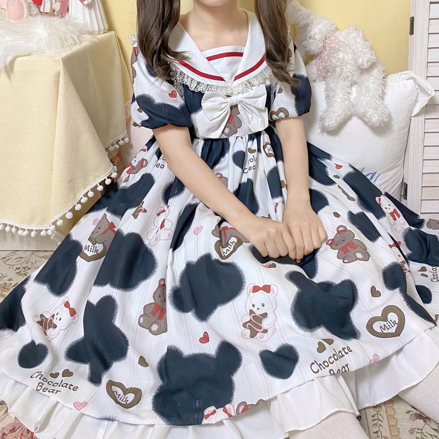OP Dress♥Ready to Ship♥Milky Bear ♥ Sweet Lolita Dress