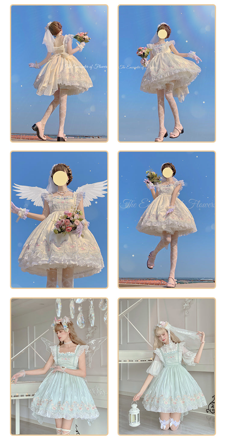 JSK♥Ready to Ship♥Flower Encounter♥Sweet Lolita Dress