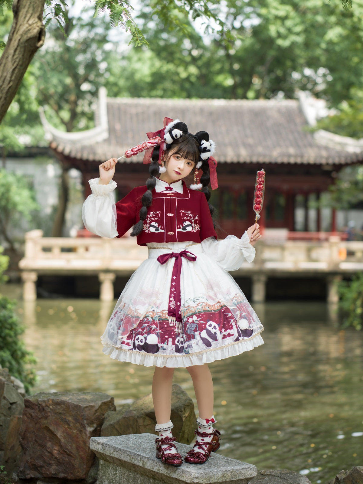 OP &Coat ♥Ready to Ship♥Chinese Character Panda♥Sweet Lolita Dress