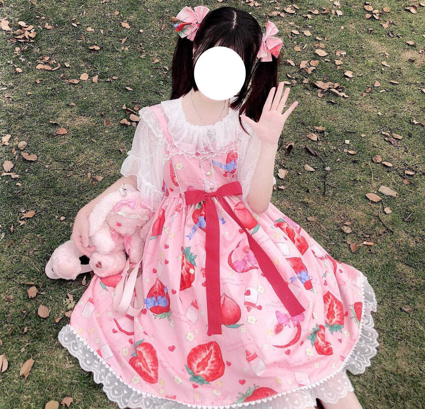 JSK♥ Ready to Ship♥Strawberry Peach♥ Sweet Lolita Dress JSK