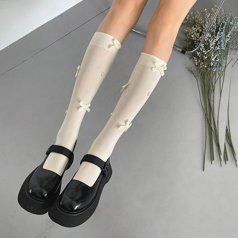 Sweet Lolita Stockings With Small Bow