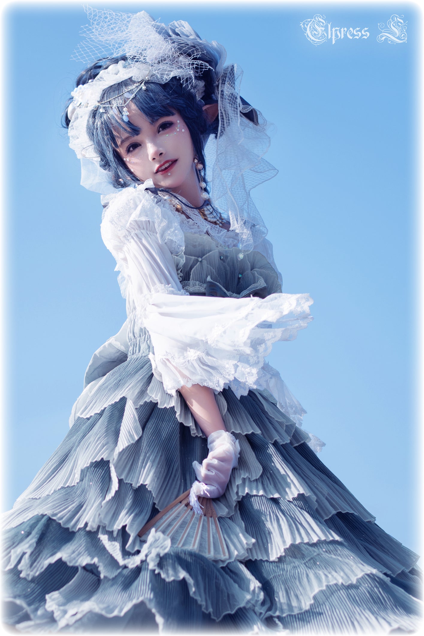 JSK Set♥Ready to Ship♥Fish Scale♥Elegant Hime Lolita Dress