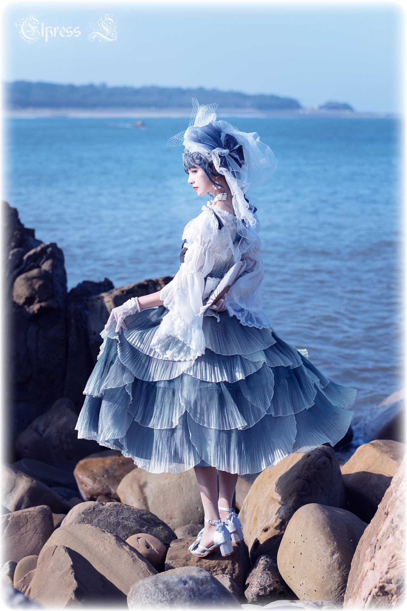 JSK Set♥Ready to Ship♥Fish Scale♥Elegant Hime Lolita Dress