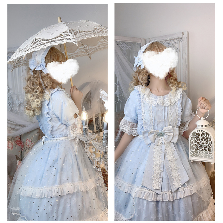 OP♥ Ready to Ship♥Star Praise♥ Round Neckline Short Sleeves