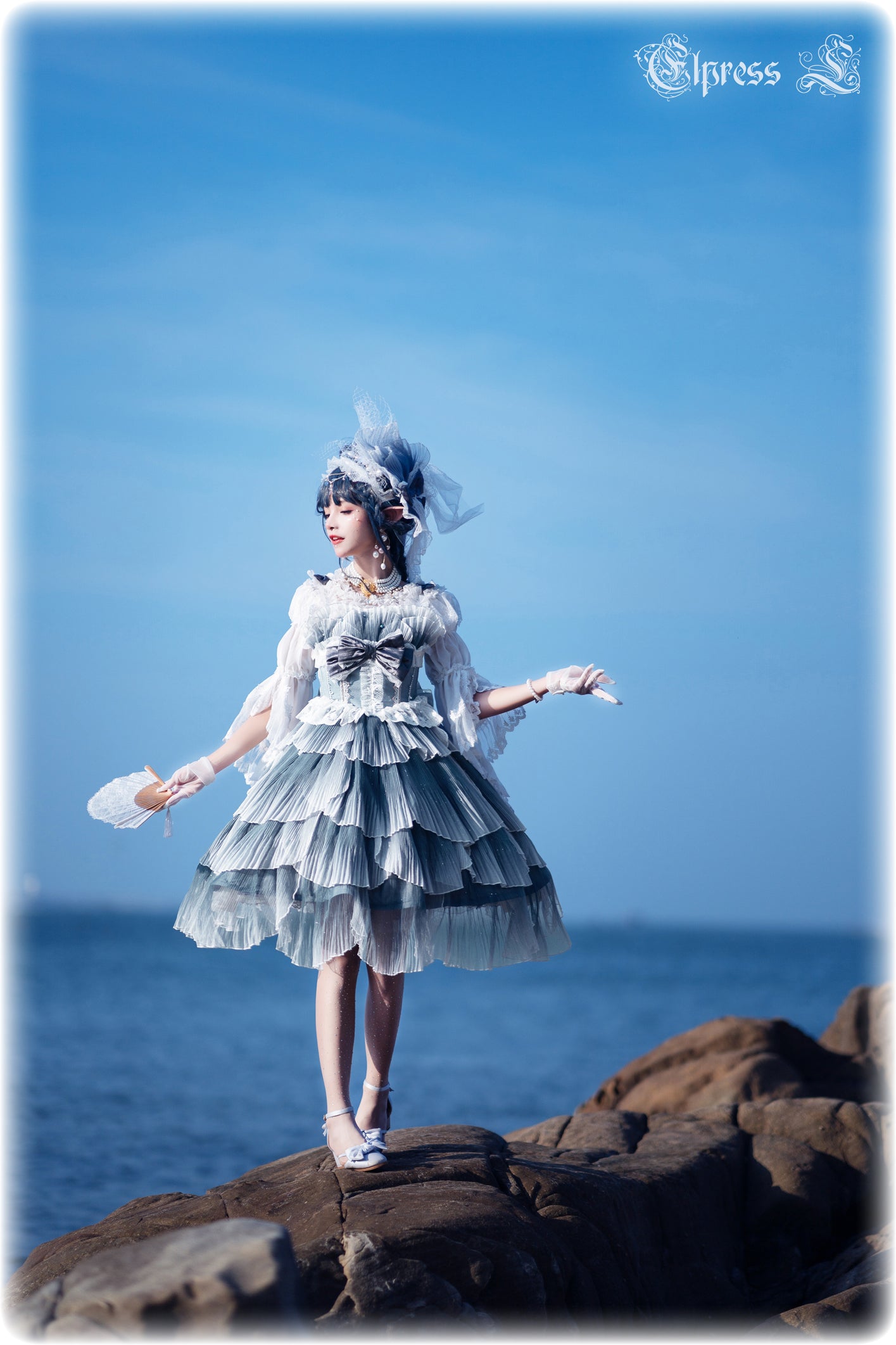 JSK Set♥Ready to Ship♥Fish Scale♥Elegant Hime Lolita Dress