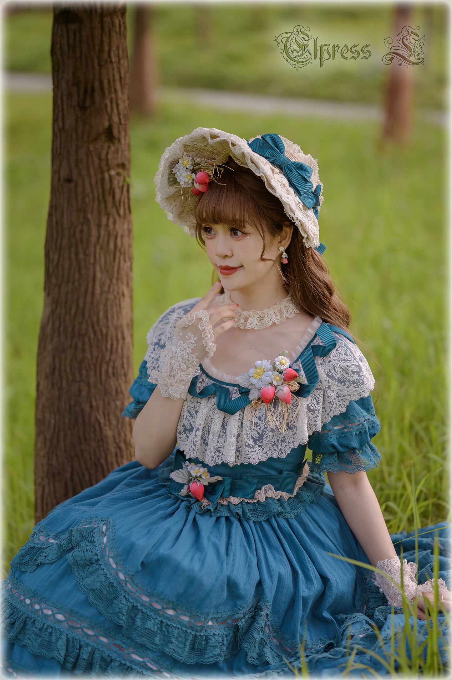 OP Dress Full Set♥Pre-order 3 months♥ Xingxiang Blue Color ♥Sweet Lolita Dress