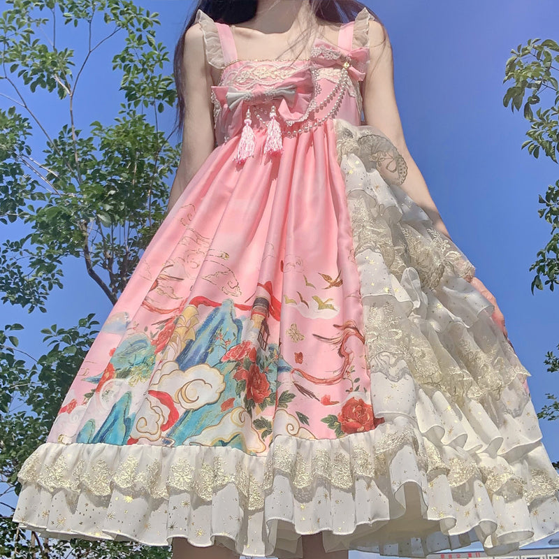 JSK Dress♥Ready to Ship♥Nine Miles Floating Life♥ Sweet Lolita Dress