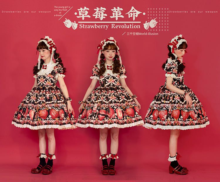 JSK & OP Dress♥Ready to Ship♥ Strawberry Revolution ♥Sweet Lolita Dress