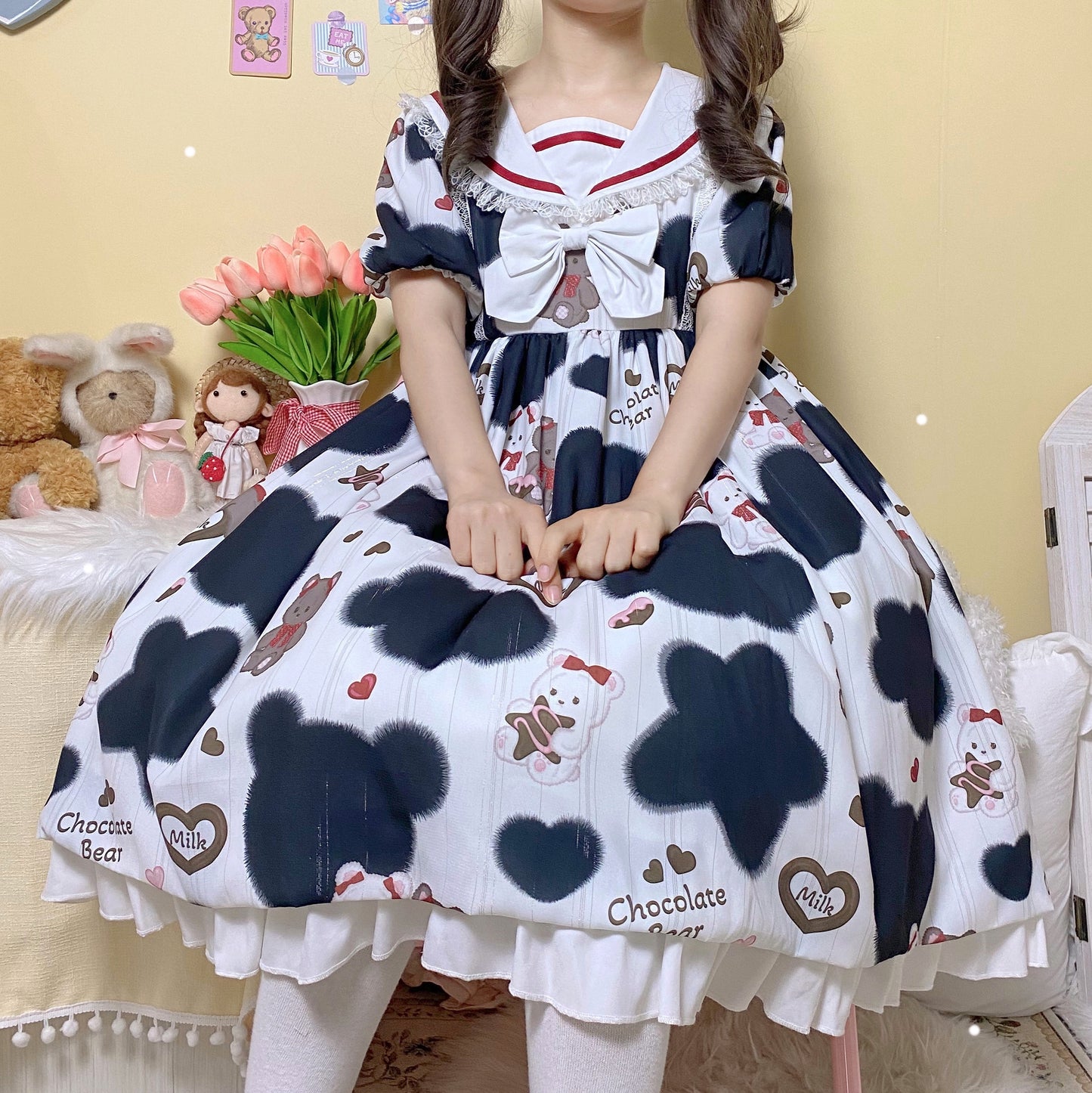 OP Dress♥Ready to Ship♥Milky Bear ♥ Sweet Lolita Dress