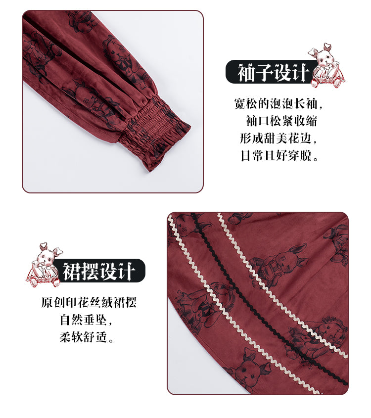 OP/ JSK♥ Ready to Ship♥Puppet Rabbit♥Sweet Lolita Dress