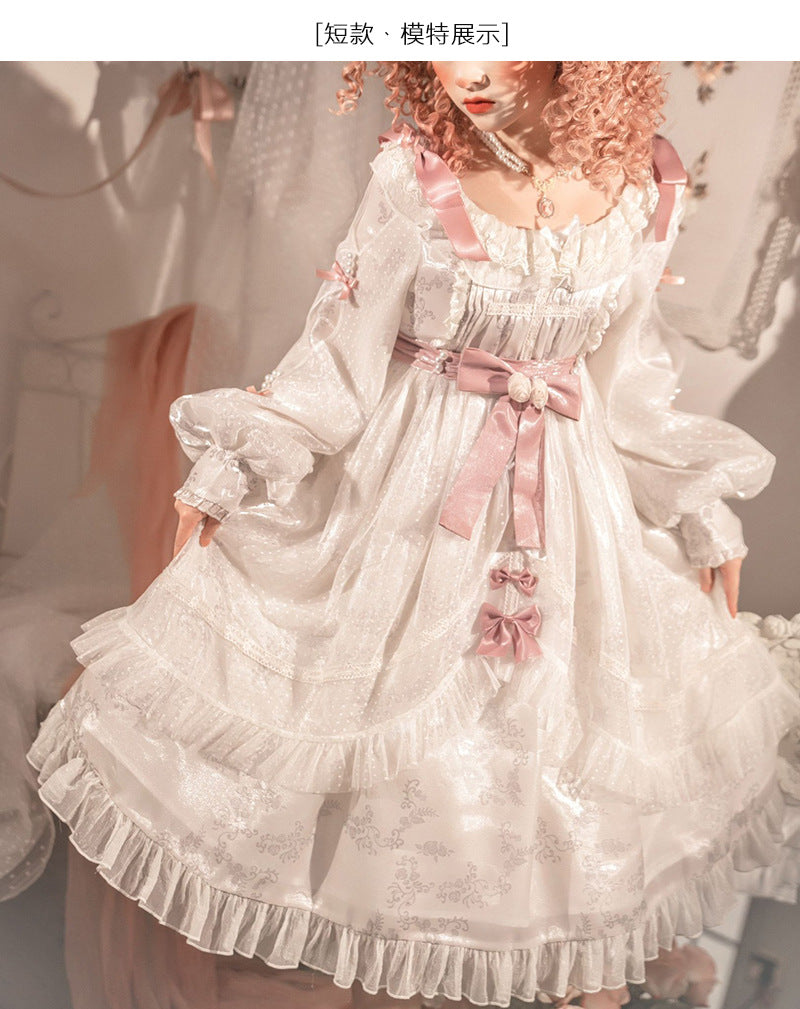 OP♥Ready to Ship♥White Rose♥Classic Lolita Dress