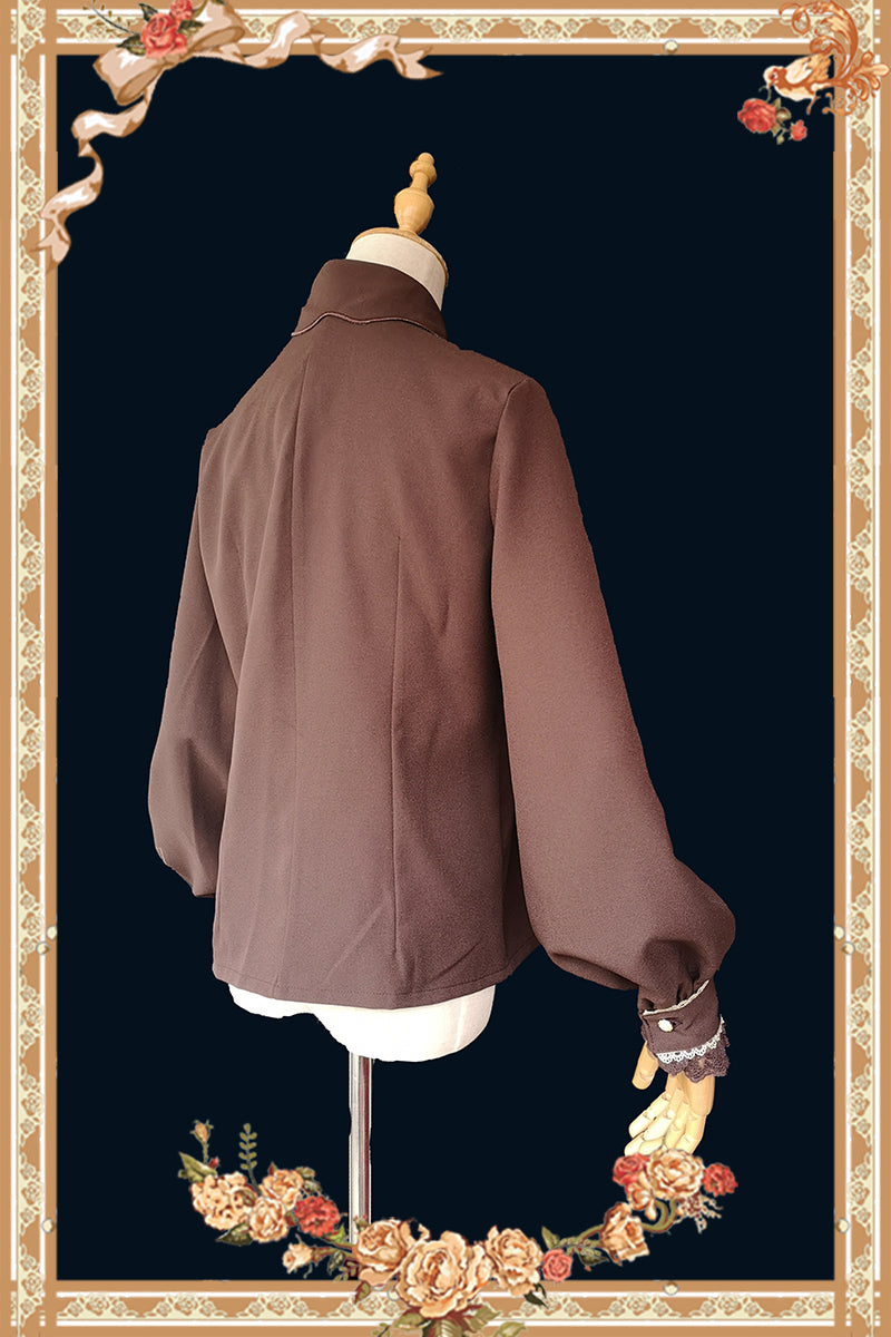 Chocolate Sauce Long-sleeved Blouse