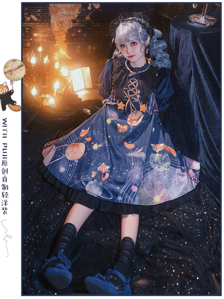 OP Dress♥Ready to Ship♥Little Interstellar Bear♥Sweet Lolita Dress