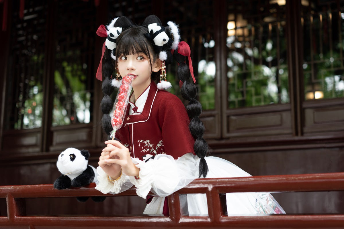 OP &Coat ♥Ready to Ship♥Chinese Character Panda♥Sweet Lolita Dress