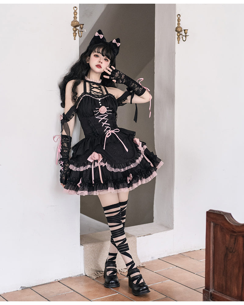 JSK♥ Ready to Ship♥Midnight Rose♥Gothic Lolita Dress