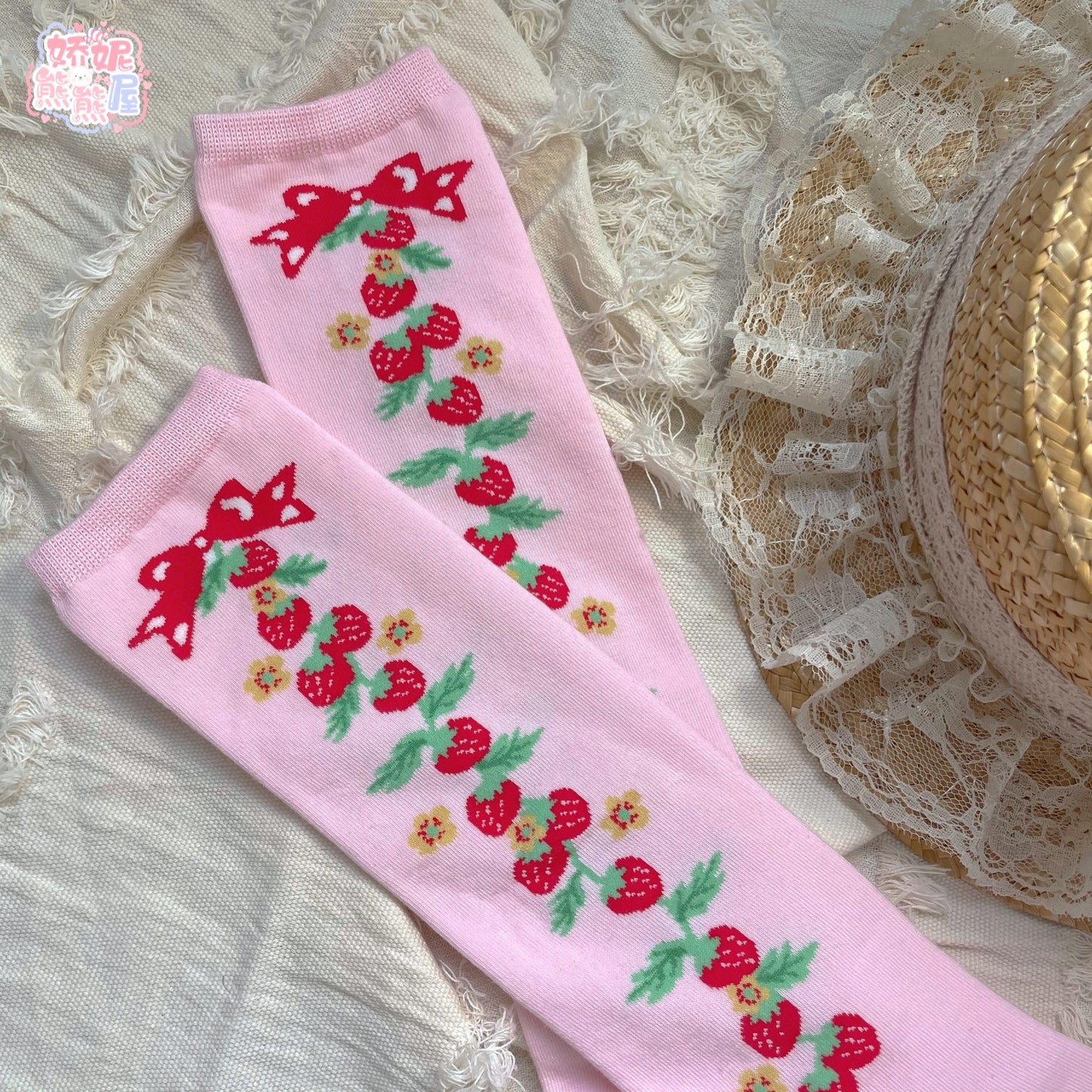 Sweet Strawberry Lolita Stockings