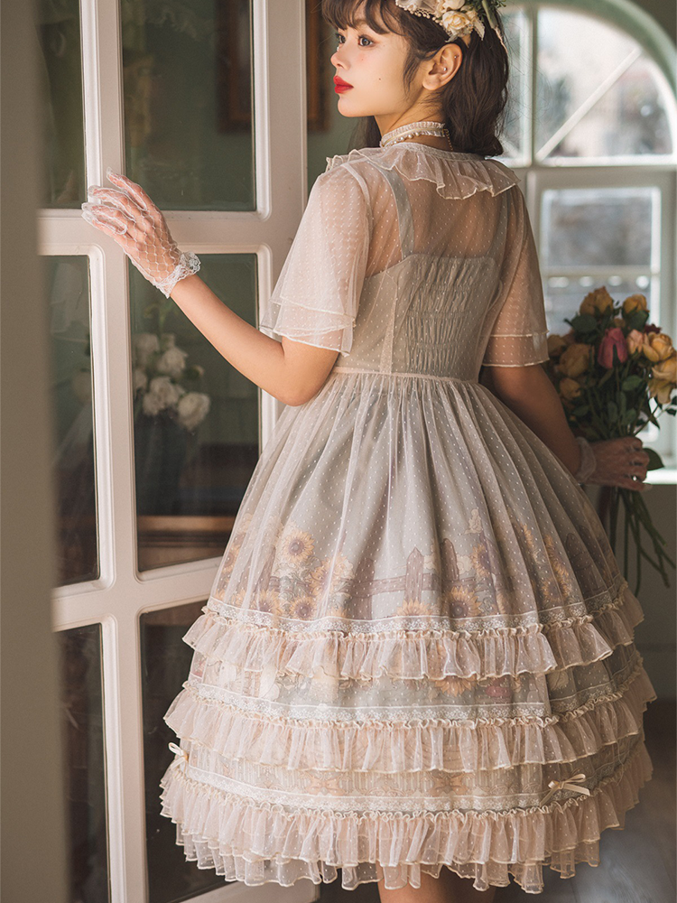 JSK & Lace Overall ♥Ready to Ship♥Sunflower Story♥Sweet Lolita Dress