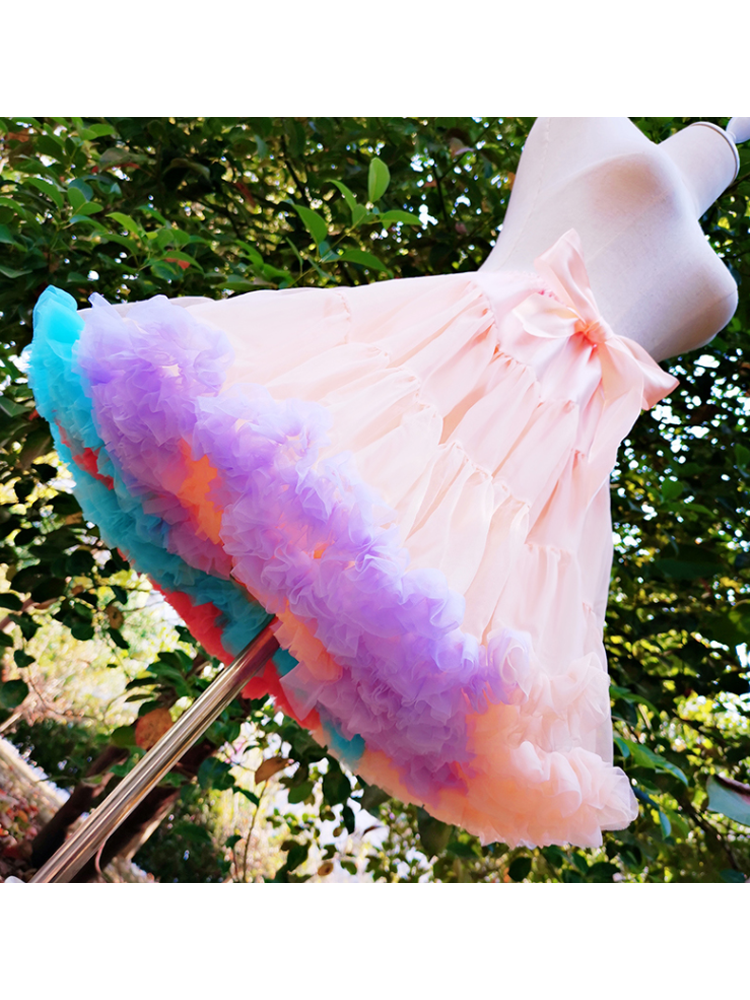 Rainbow Story Daily 40cm Length Cloud Colorful Petticoat