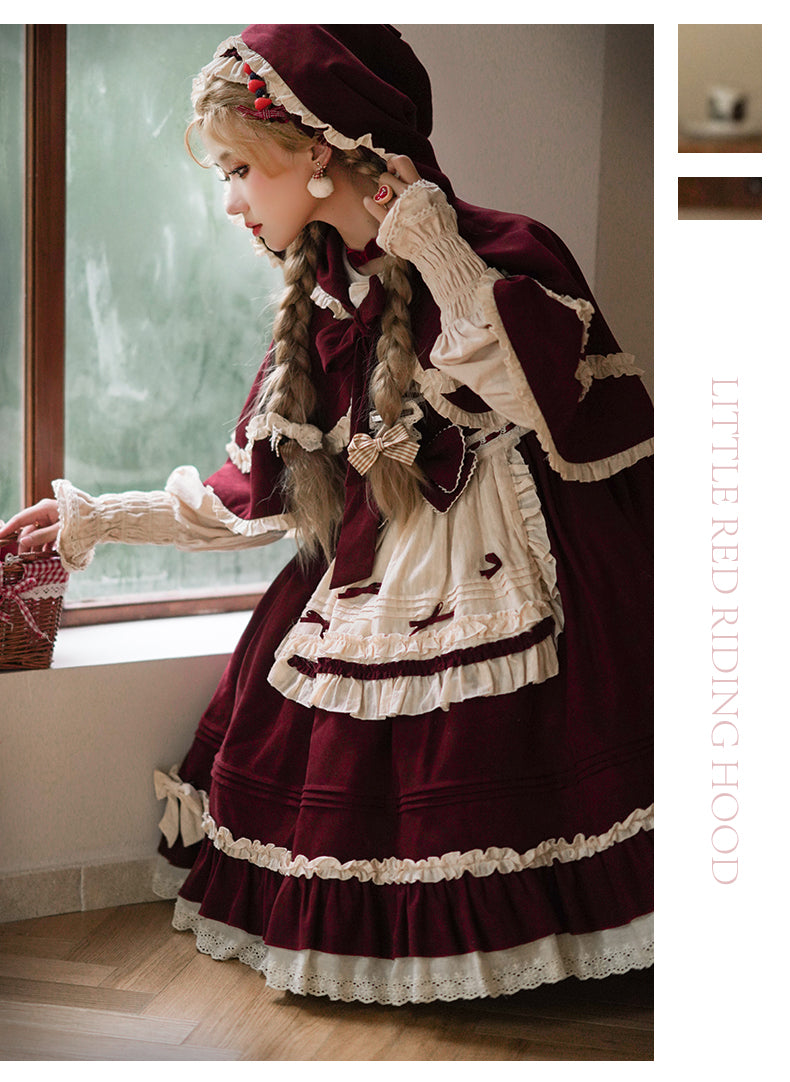 JSK & Cape♥ Ready to Ship♥Little Red Riding Hood ♥ Sweet Lolita dress