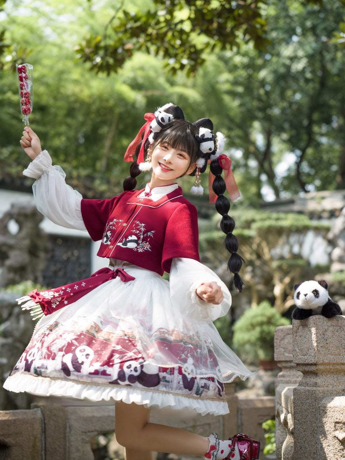 OP &Coat ♥Ready to Ship♥Chinese Character Panda♥Sweet Lolita Dress