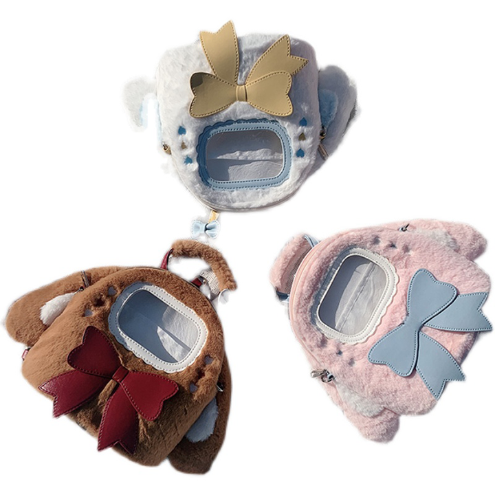 Sweet Casual Lolita Rabbit Backpack /Crossbody bags/ Handhold 3 way