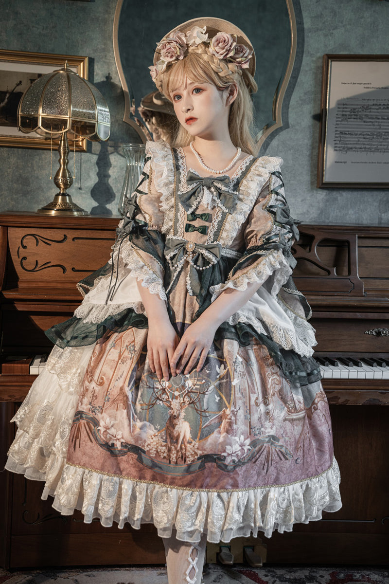 OP ♥Ready to Ship♥Deer God Carols♥Lolita Dress