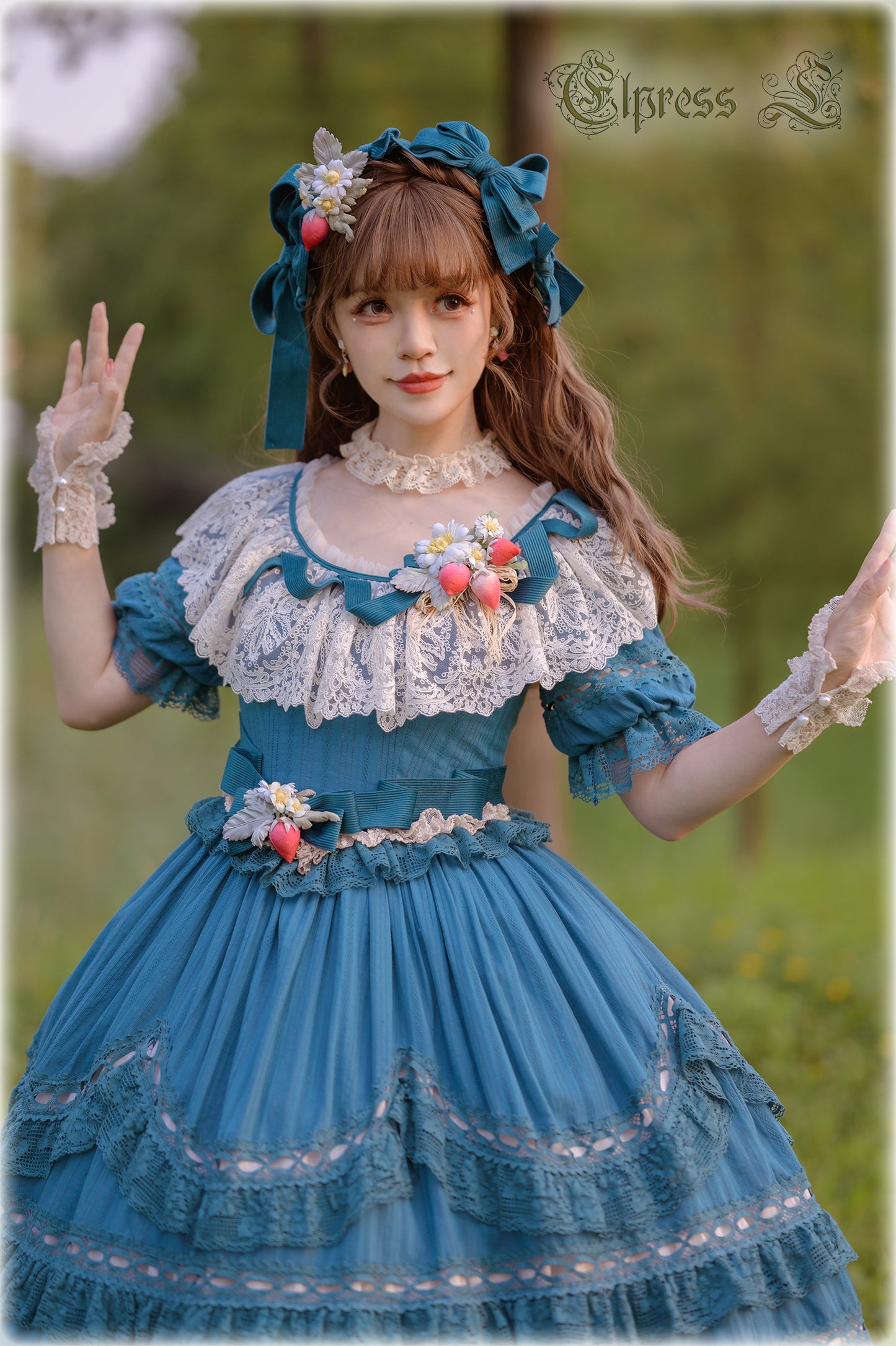 OP Dress Full Set♥Pre-order 3 months♥ Xingxiang Blue Color ♥Sweet Lolita Dress