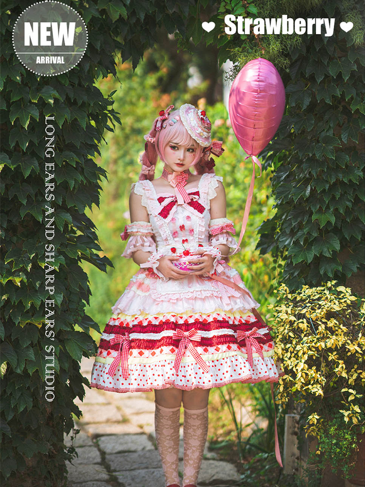 JSK Full Set ♥Pre-order♥Strawberry Cake ♥Sweet Lolita Dress