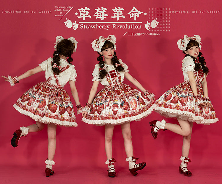 JSK & OP Dress♥Ready to Ship♥ Strawberry Revolution ♥Sweet Lolita Dress