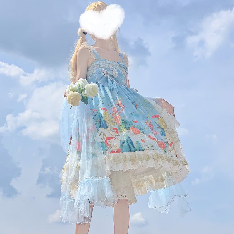 JSK Dress♥Ready to Ship♥Nine Miles Floating Life♥ Sweet Lolita Dress