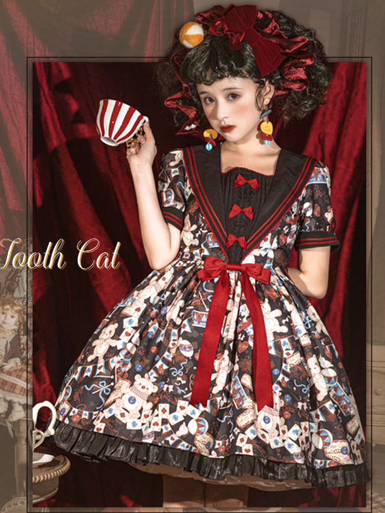 OP♥Ready to Ship♥Bear Circus♥Sweet Lolita Dress