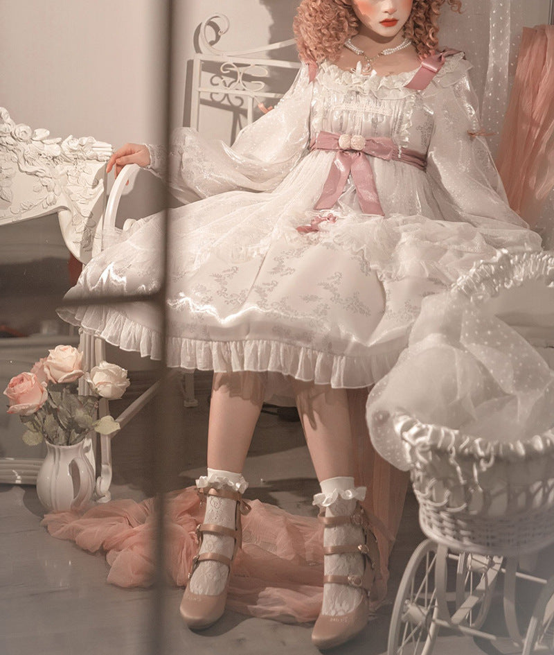 OP♥Ready to Ship♥White Rose♥Classic Lolita Dress