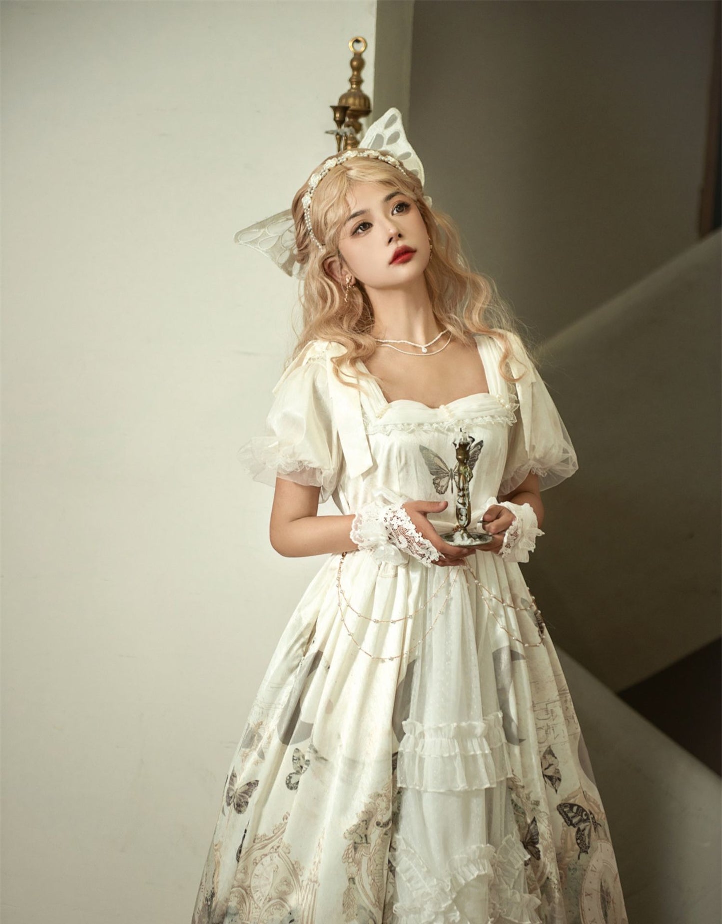 OP ♥Ready to Ship♥The Clock and Butterfly♥Lolita Dress