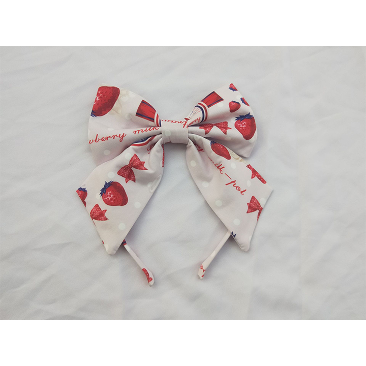 Strawberry Milk Jug Lolita Dress Matching /KC/Hairclips